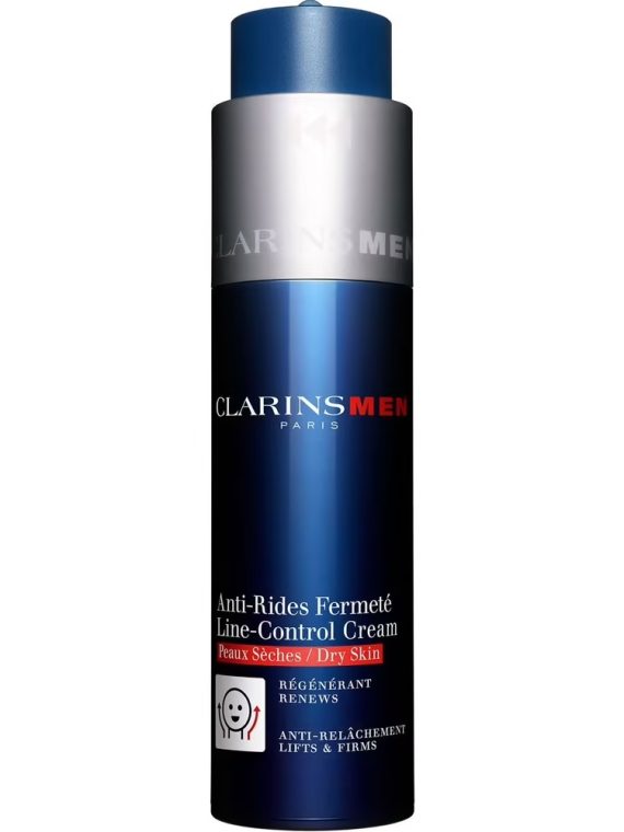 Clarins Men Line-Control Cream przeciwzmarszczkowy krem do twarzy do skóry suchej 50ml