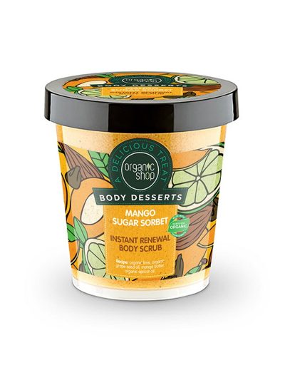 Organic Shop Body Desserts cukrowy peeling do ciała Sorbet Mango 450ml