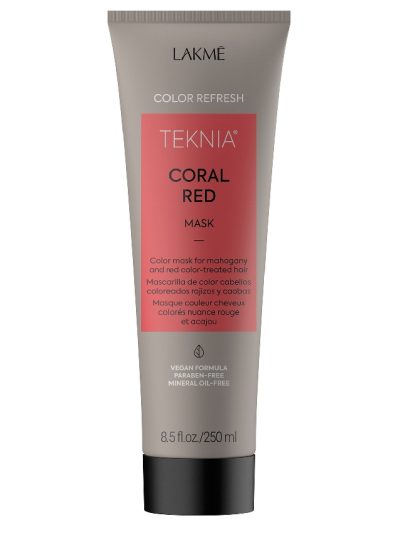 Lakme Teknia Coral Red Mask Refresh maska odświeżająca kolor do włosów rudych i mahoniowych 250ml