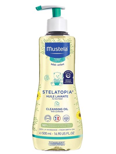 Mustela Stelatopia Cleansing Oil olejek do mycia dla dzieci i niemowląt od 1 dnia życia 500ml