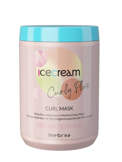 Inebrya Ice Cream Curly Plus nawilżająca maska do włosów kręconych i falowanych 1000ml