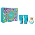 Versace Dylan Turquoise Pour Femme zestaw woda toaletowa 50ml + żel pod prysznic 50ml + balsam do ciała 50ml