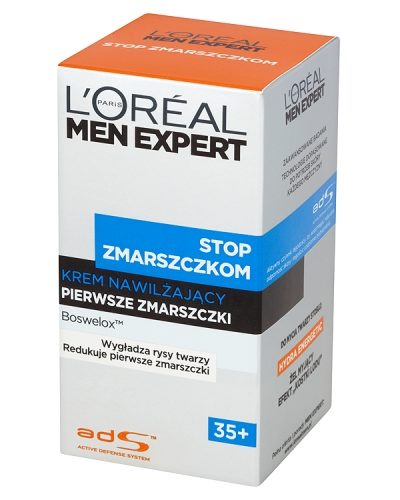 L'Oreal Paris Men Expert Stop Zmarszczkom 35+ krem nawilżający pierwsze zmarszczki 50ml