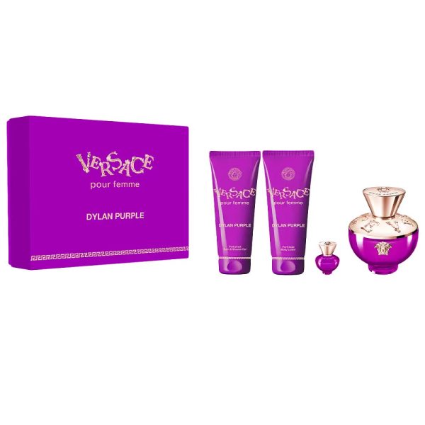 Versace Dylan Purple Pour Femme zestaw woda perfumowana 100ml + balsam do ciała 100ml + żel pod prysznic 100ml + miniatura wody perfumowanej 5ml