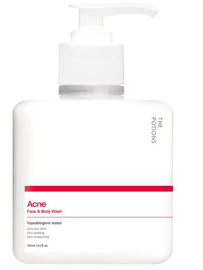 The Potions Acne Face & Body Wash przeciwtrądzikowy żel do oczyszczania twarzy oraz ciała 400ml