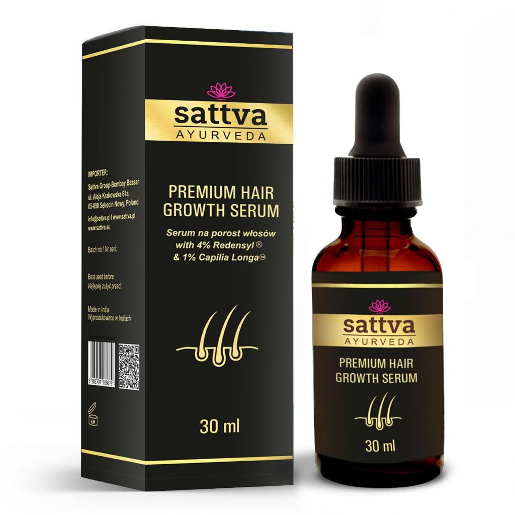 Sattva Sattva Premium Hair Growth Serum serum na porost włosów 30ml — Składniki i ocena