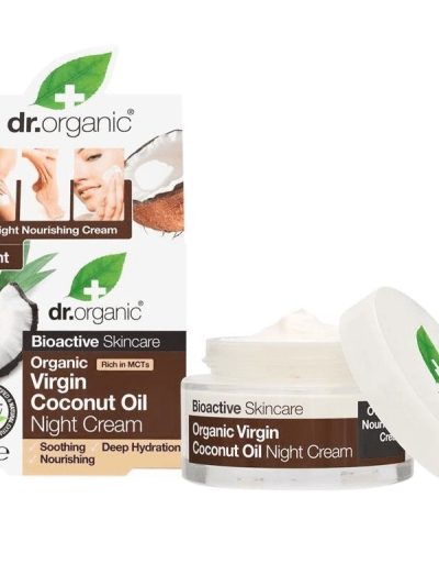 Dr.Organic Virgin Coconut Oil Night Cream intensywnie odżywczy krem na noc do skóry suchej 50ml