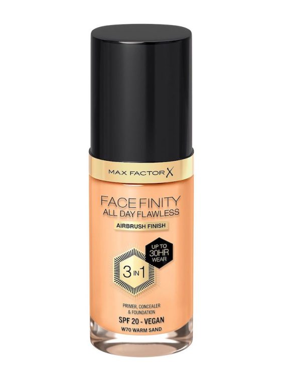 Max Factor Facefinity All Day Flawless 3w1 kryjący podkład w płynie W70 Warm Sand 30ml