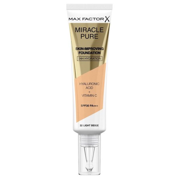 Max Factor Miracle Pure SPF30 PA+++ podkład poprawiający kondycję skóry 32 Light Beige 30ml