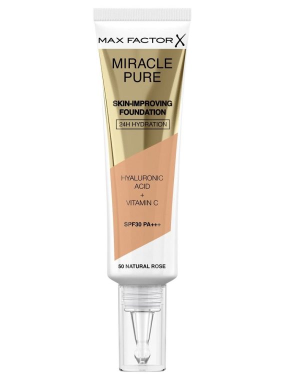 Max Factor Miracle Pure SPF30 PA+++ podkład poprawiający kondycję skóry 50 Natural Rose 30ml