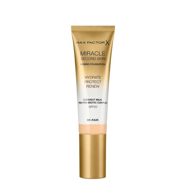 Max Factor Miracle Second Skin Hybrid Foundation podkład nawilżający z filtrem 01 Fair 30ml
