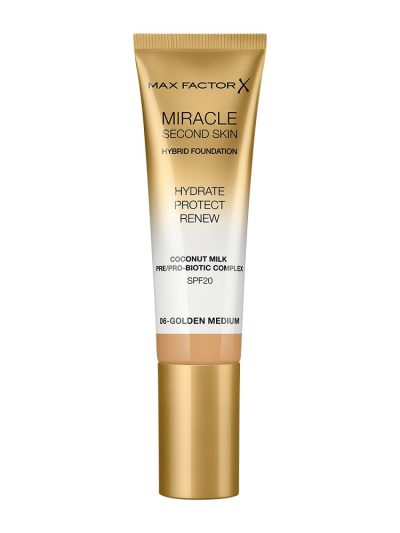 Max Factor Miracle Second Skin Hybrid Foundation podkład nawilżający z filtrem 06 Golden Medium 30ml
