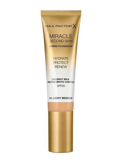 Max Factor Miracle Second Skin Hybrid Foundation podkład nawilżający z filtrem 04 Light Medium 30ml