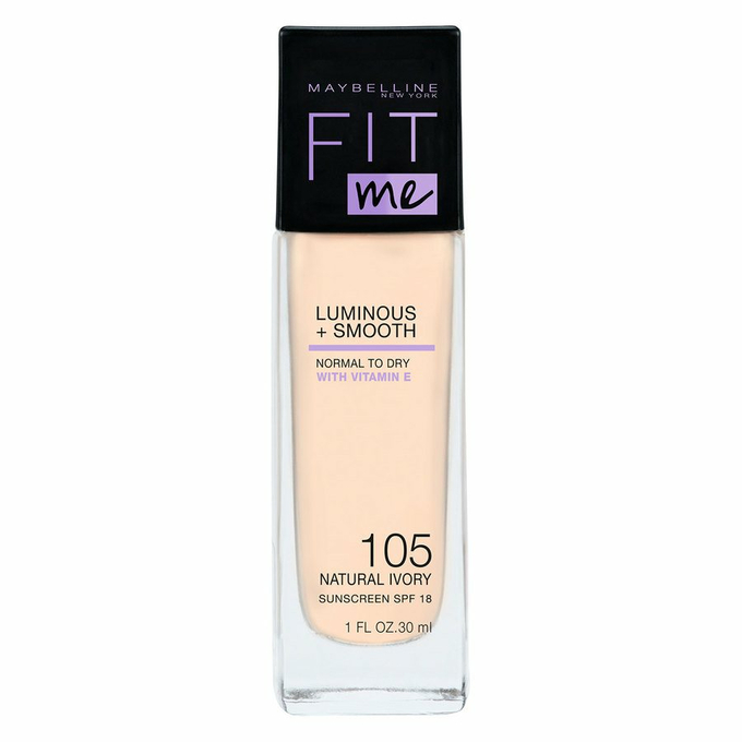 Maybelline Fit Me Luminous + Smooth Foundation rozświetlający podkład do twarzy 105 Natural Ivory 30ml