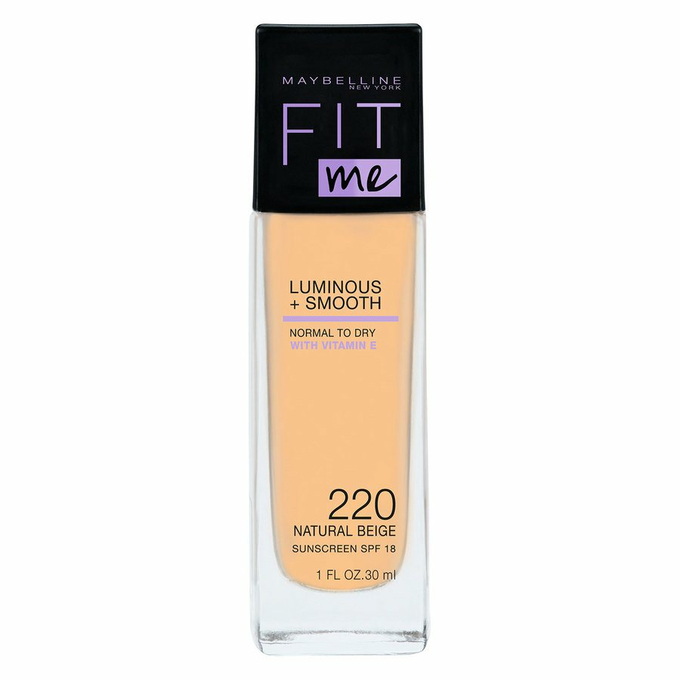 Maybelline Fit Me Luminous + Smooth Foundation rozświetlający podkład do twarzy 220 Natural Beige 30ml