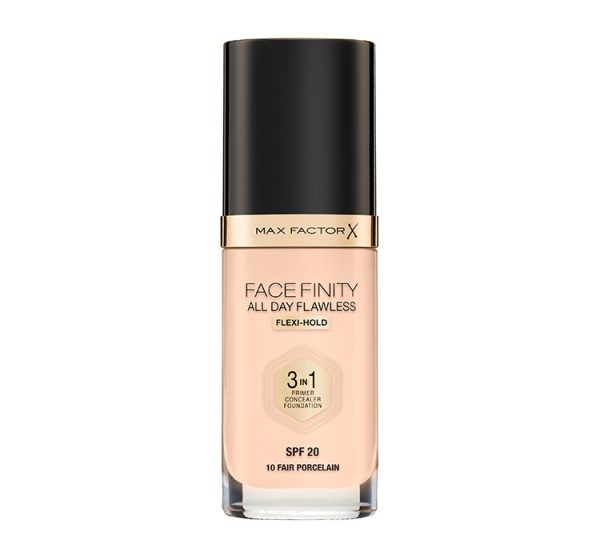 Max Factor Facefinity All Day Flawless 3in1 Foundation Flexi-Hold SPF20 podkład do twarzy 10 Fair Porcelain 30ml