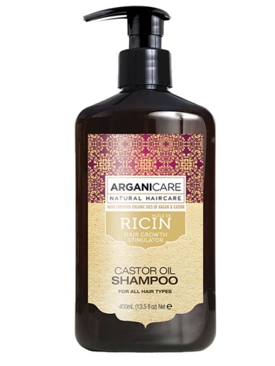 Arganicare Castor Oil szampon stymulujący porost włosów 400ml