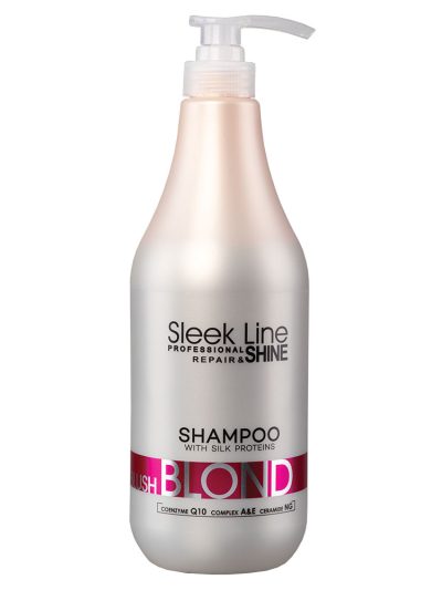 Stapiz Sleek Line Blush Blond Shampoo szampon do włosów blond z jedwabiem 1000ml