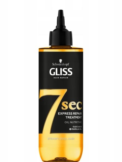 Gliss 7sec Express Repair Treatment Oil Nutritive ekspresowa kuracja do włosów przesuszonych i matowych 200ml