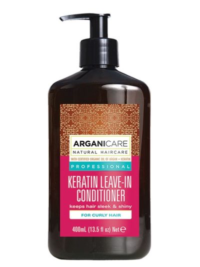 Arganicare Keratin odżywka bez spłukiwania do kręconych włosów z keratyną 400ml
