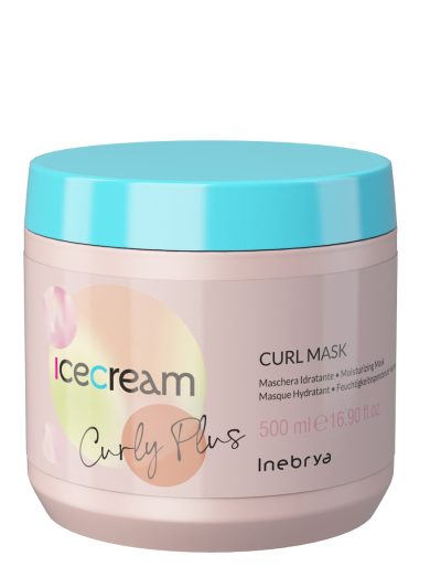 Inebrya Ice Cream Curly Plus nawilżająca maska do włosów kręconych i falowanych 500ml