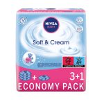 Nivea Baby Soft & Cream chusteczki oczyszczające 4x63szt.