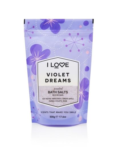 I Love Scented Bath Salts kojąco-relaksująca sól do kąpieli Violet Dreams 500g
