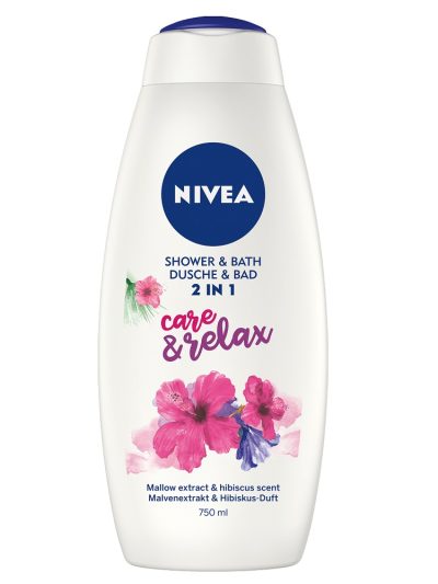 Nivea Shower & Bath płyn do kąpieli i żel pod prysznic 2w1 Care&Relax 750ml