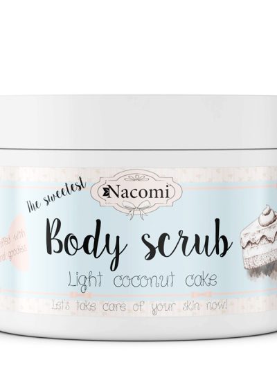 Nacomi Body Scrub peeling do ciała Lekki Kokosowy Tort 200g