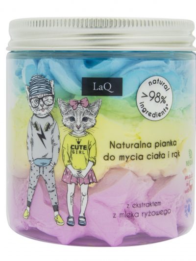LaQ Naturalna pianka do mycia ciała i rąk o zapachu gumy balonowej z ekstraktem z mleka ryżowego 250ml