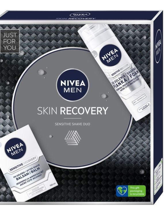 Nivea Men Skin Recovery zestaw pianka do golenia 200ml + balsam po goleniu 100ml