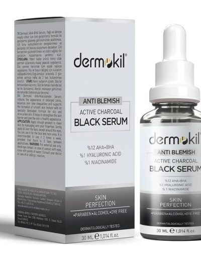 Dermokil Anti Blemish Active Charcoal Black Serum serum do twarzy przeciw przebarwieniom z węglem aktywnym 30ml