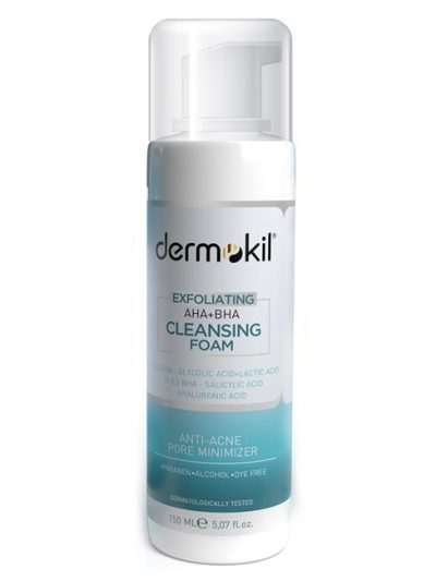 Dermokil Exfoliating Aha+Bha Niacinamide Facial Cleansing Foam oczyszczająca pianka do twarzy 150ml