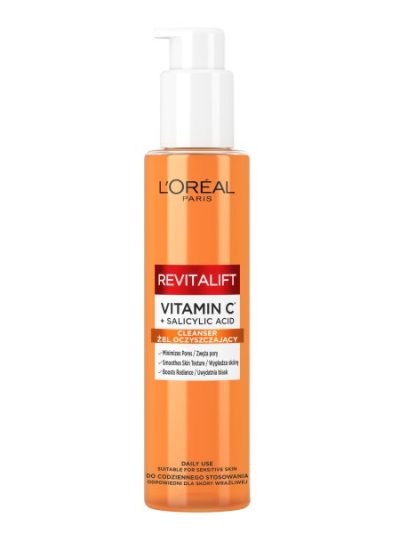 L'Oreal Paris Revitalift żel oczyszczający do twarzy z witaminą C i kwasem salicylowym 150ml