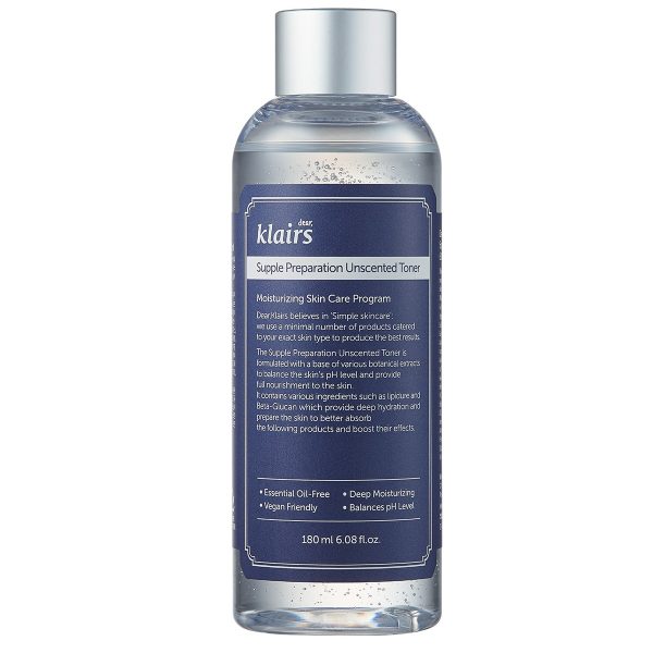 Klairs Supple Preparation Unscented Toner nawilżający tonik do twarzy 30ml