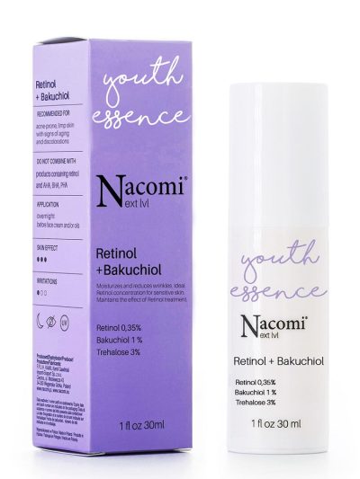 Nacomi Next Level Retinol 0.35% + Bakuchiol 1% przeciwstarzeniowe serum do twarzy 30ml