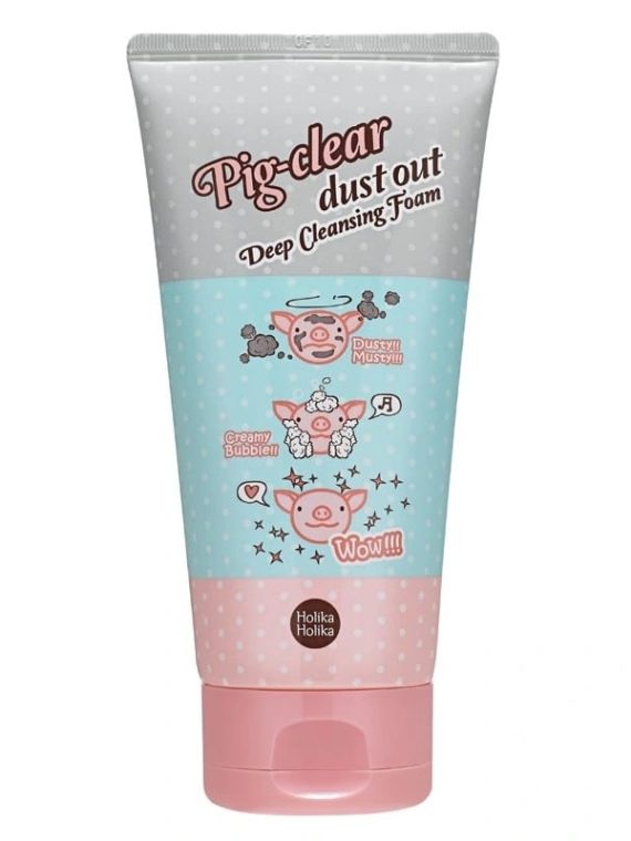 HOLIKA HOLIKA Pig Clear Dust Out Deep Cleansing Foam głęboko oczyszczająca kremowa pianka do mycia twarzy 150ml