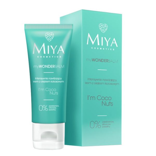 Miya Cosmetics My Wonder Balm I'm Coco Nuts intensywnie nawilżający krem do twarzy z olejkiem kokosowym 75ml