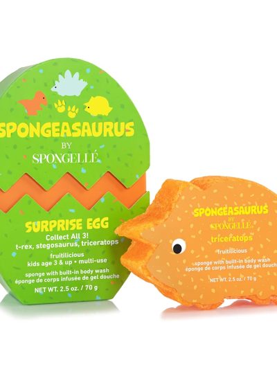 Spongelle Spongeasaurus gąbka nasączona mydłem do mycia ciała dla dzieci Triceratops