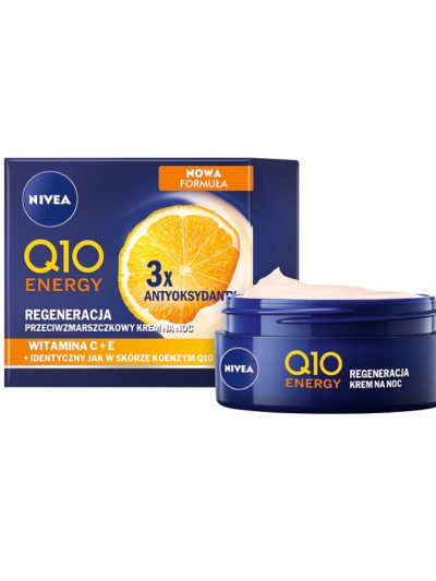 Nivea Q10 Energy Regeneracja przeciwzmarszczkowy krem na noc 50ml