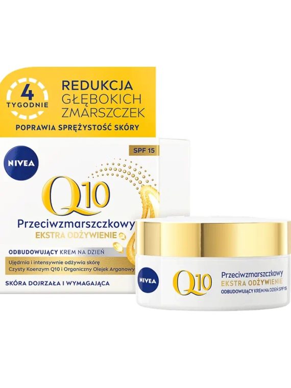 Nivea Q10 Ekstra Odżywienie przeciwzmarszczkowy krem na dzień SPF15 50ml