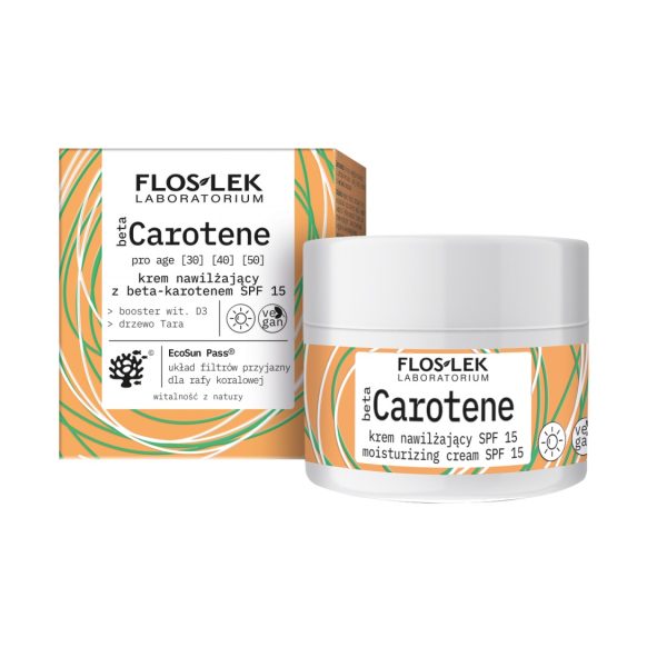 Floslek betaCarotene Pro Age krem nawilżający z beta-karotenem na dzień SPF15 50ml