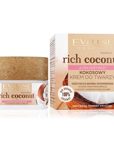 Eveline Cosmetics Rich Coconut ultra-odżywczy kokosowy krem do twarzy 50ml