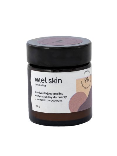 Mel Skin Rozświetlający peeling enzymatyczny do twarzy z kwasami owocowymi 20g
