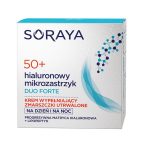 Soraya Hialuronowy Mikrozastrzyk Duo Forte 50+ krem wypełniający zmarszczki utrwalone na dzień i na noc 50ml