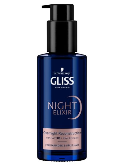 Gliss Night Elixir Reconstruction regenerująca kuracja na noc bez spłukiwania do włosów zniszczonych i rozdwojonych końcówek 100ml