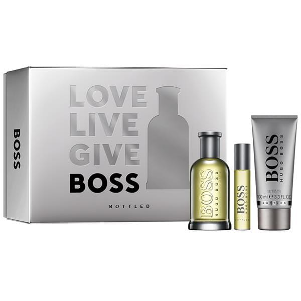 Hugo Boss Bottled zestaw woda toaletowa 100ml + woda toaletowa 10ml + żel pod prysznic 100ml