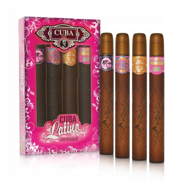 Cuba Original Cuba Latino zestaw Copacabana woda perfumowana 35ml + Carnaval woda perfumowana 35ml + Maya woda perfumowana 35ml + Cactus woda perfumowana 35ml