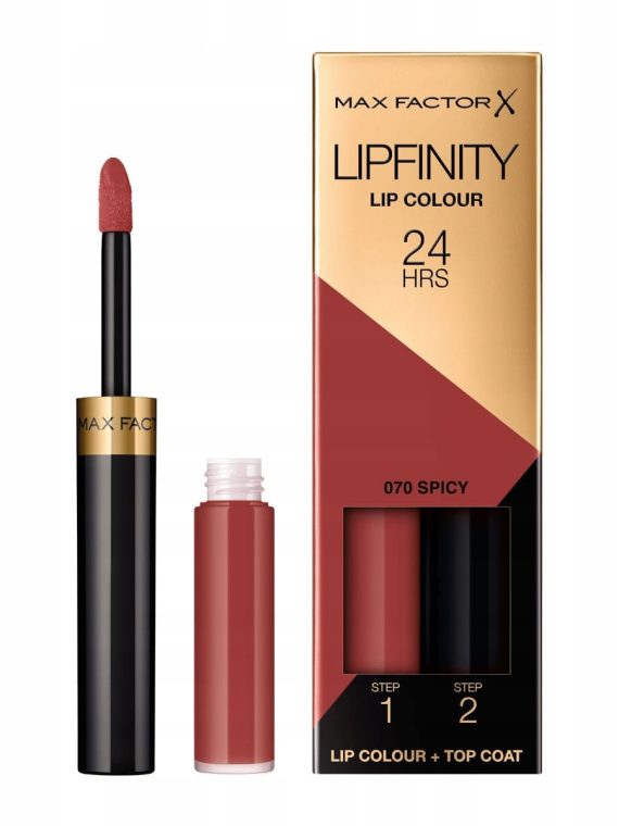 Max Factor Lipfinity Lip Colour dwufazowa pomadka w płynie o długotrwałym efekcie 070 Spicy