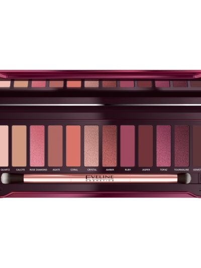 Eveline Cosmetics Ruby Glamour Eyeshadow Palette paleta 12 cieni do powiek